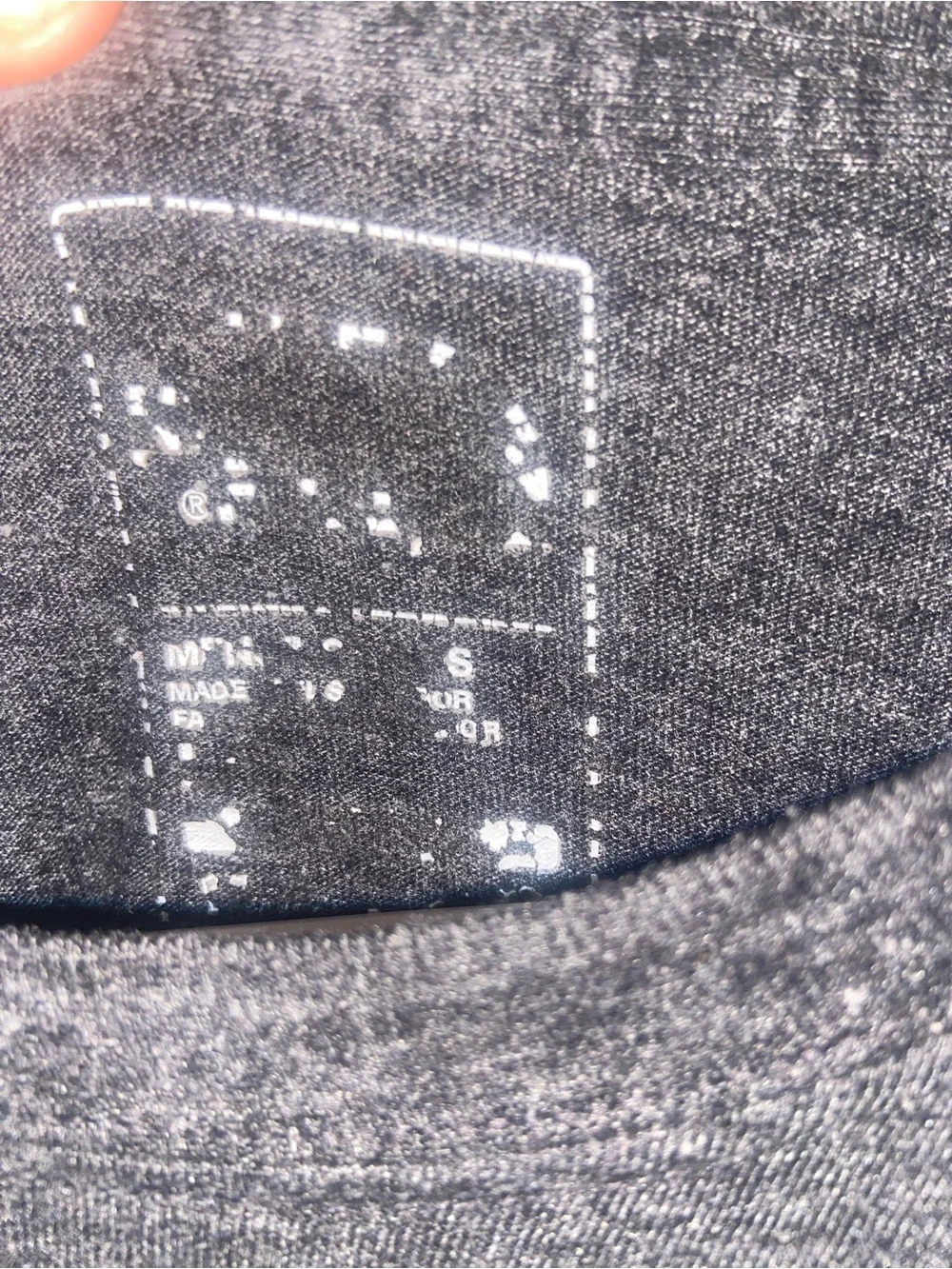 The North Face Heather Charcoal Tee with White Print